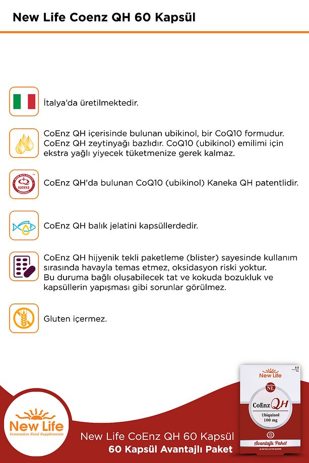 CoEnz QH Ubikinol 60 Kapsül - 3
