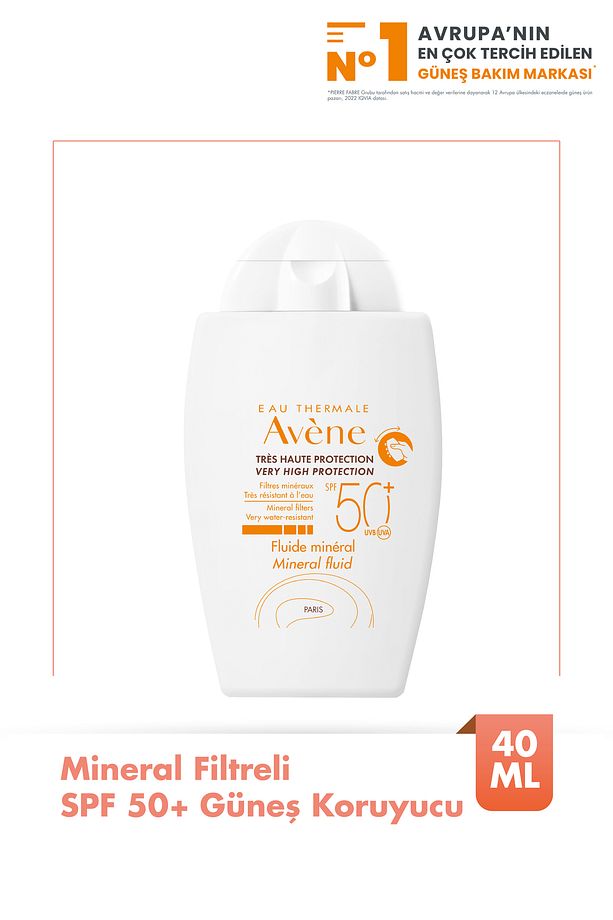 Mineral Fluid SPF 50+ Hassas Ciltler için Ultra Hafif Güneş Kremi 40 ml - 1