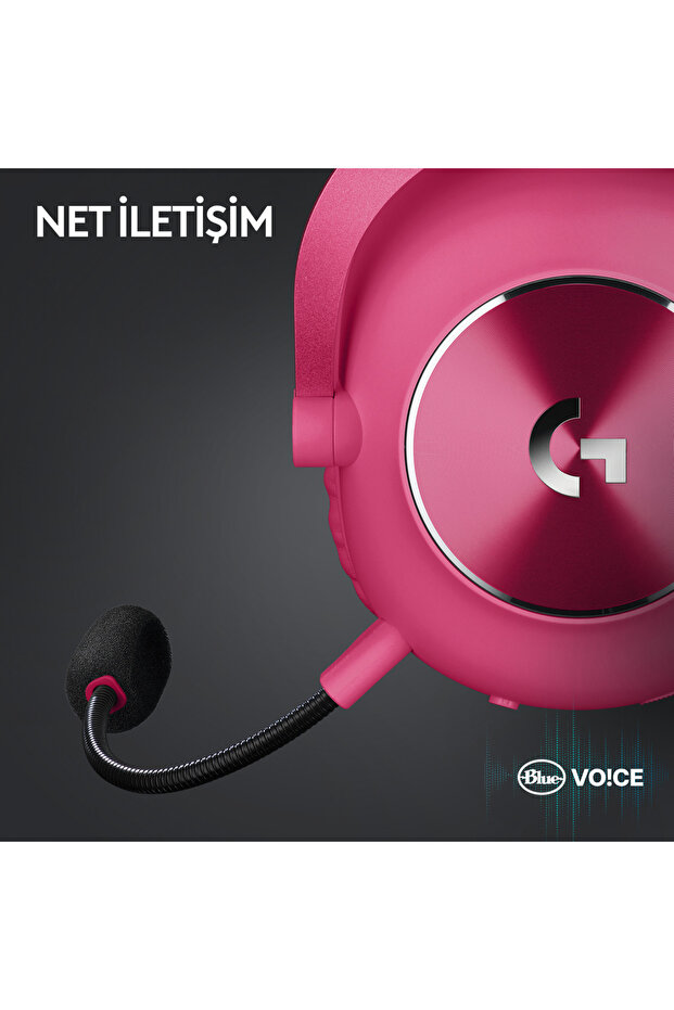 G PRO X 2 LIGHTSPEED Kablosuz DTS:X Headphone 2.0 - 7.1 Surround Ses Oyun Kulaklığı - Pembe - 7