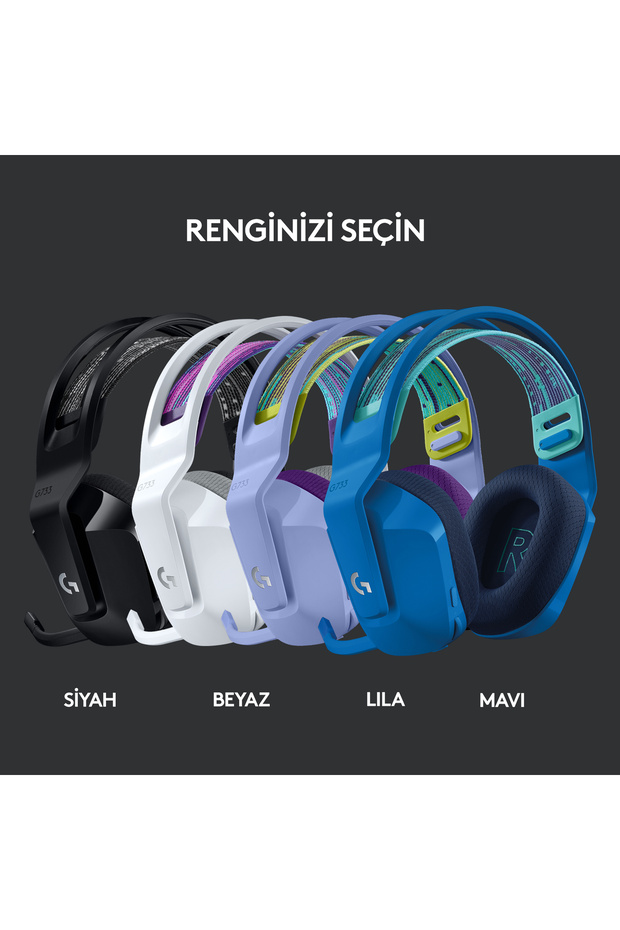 Lilac Rgb Wireless Gaming Headset G733 Lightspeed 7.1 Surround Sound - 8