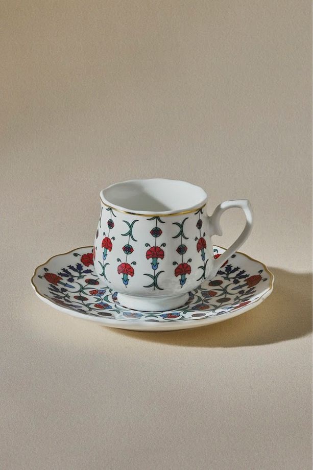 Ebruli 6 Kişilik Kahve Fincanı 100 ml - 5