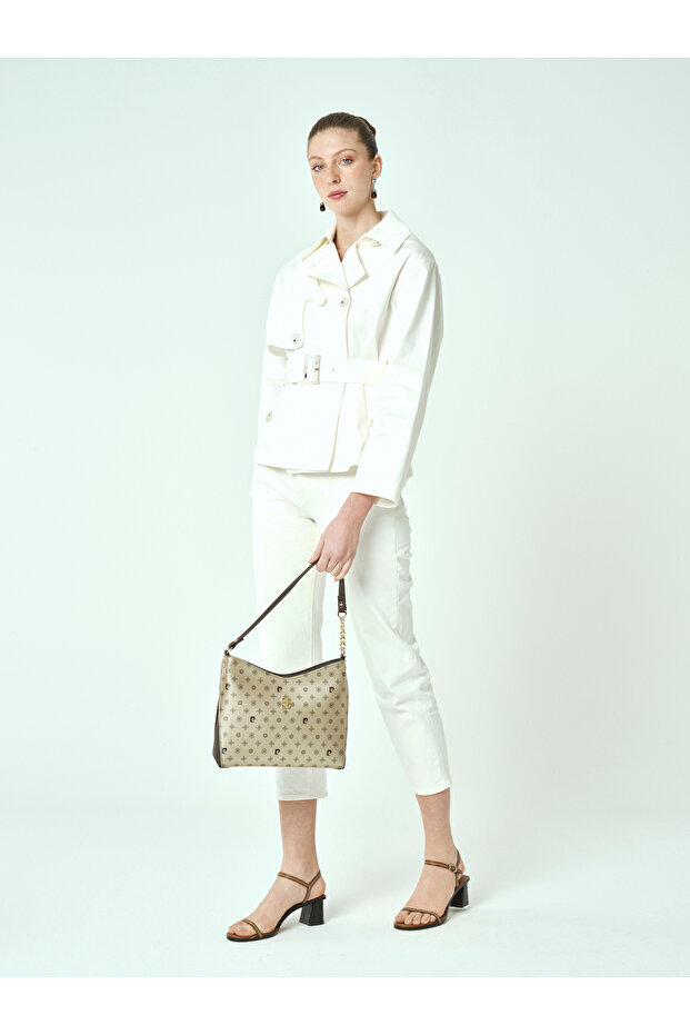 Gold Monogram Women's Shoulder Bag 05Po25Y2068