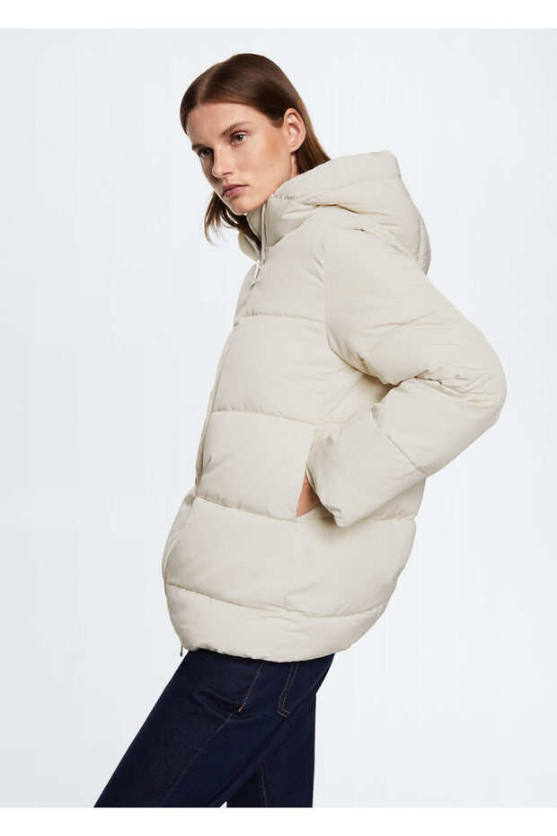 Kapüşonlu Kapitone Anorak - 5