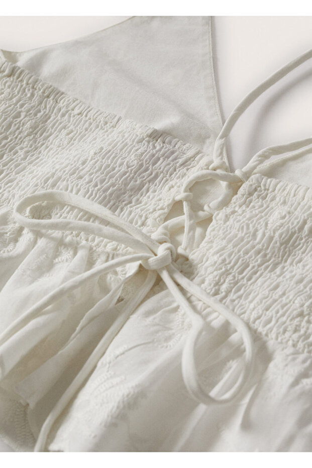 Top din bumbac brodat - 6