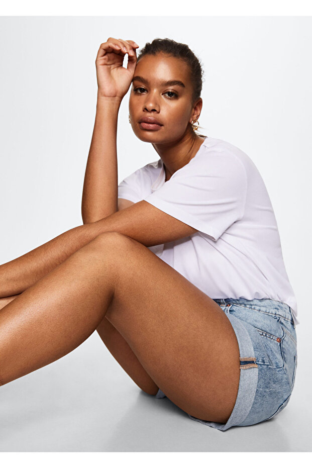 Mom-fit Denim Şort - 7