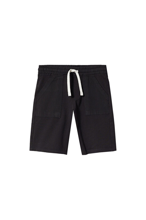 Beli Elastik Pamuklu Şort - 2