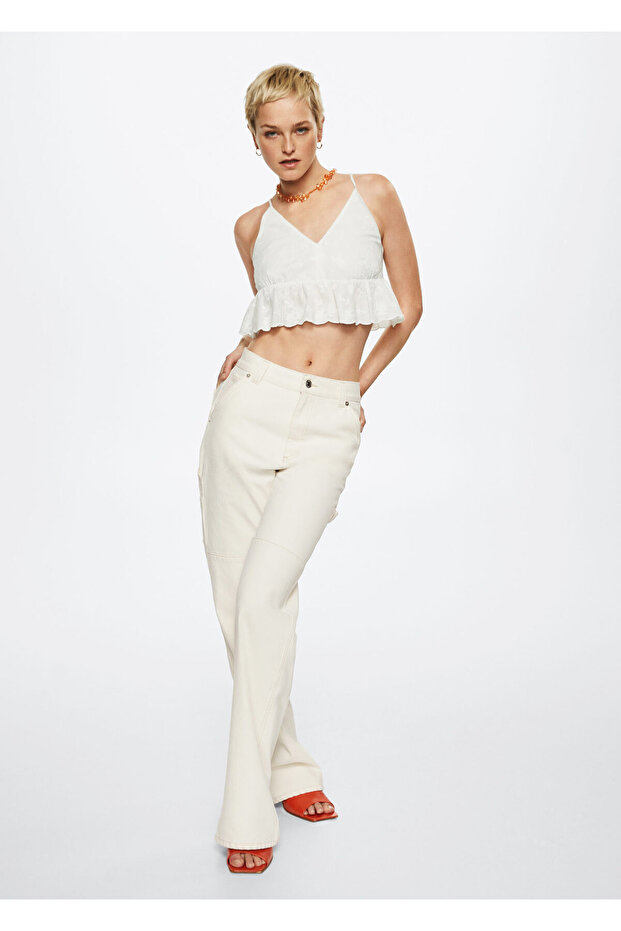 Top din bumbac brodat - 9