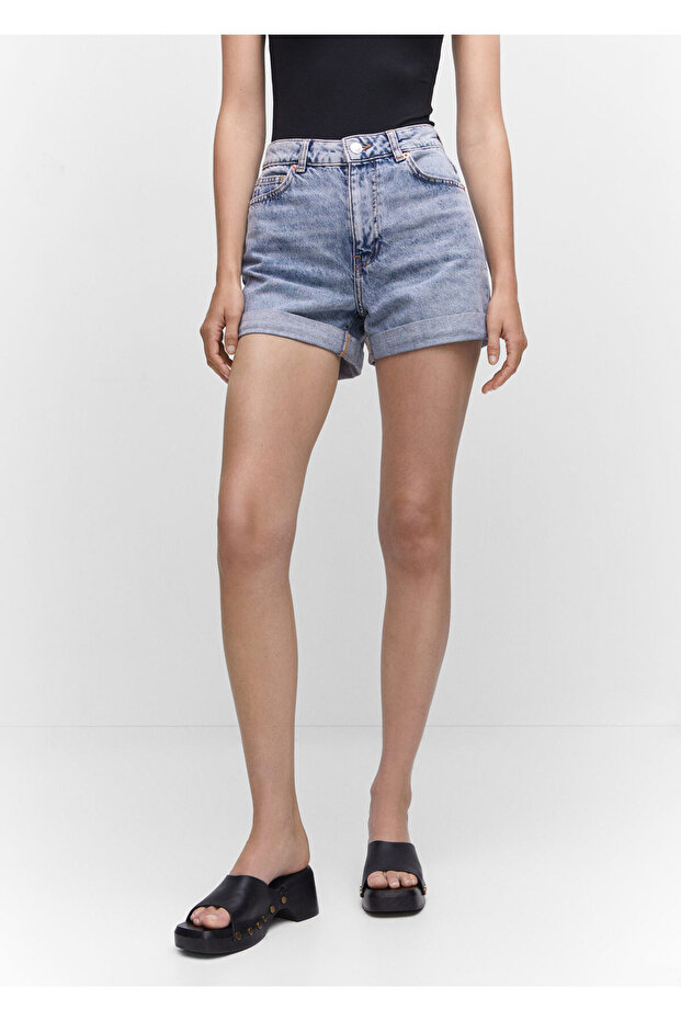 Mom-fit Denim Şort - 13