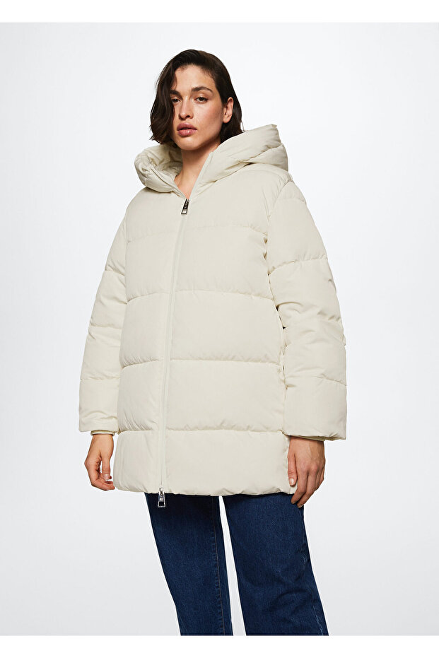 Kapüşonlu Kapitone Anorak - 8