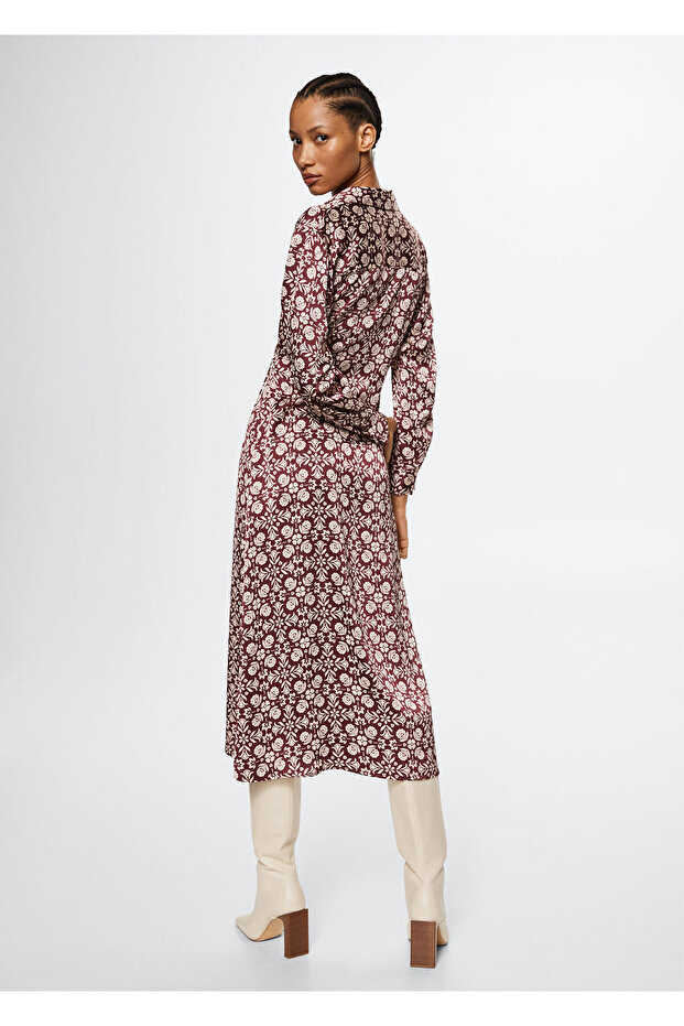 Fließendes Kleid mit Blumenmuster - 3