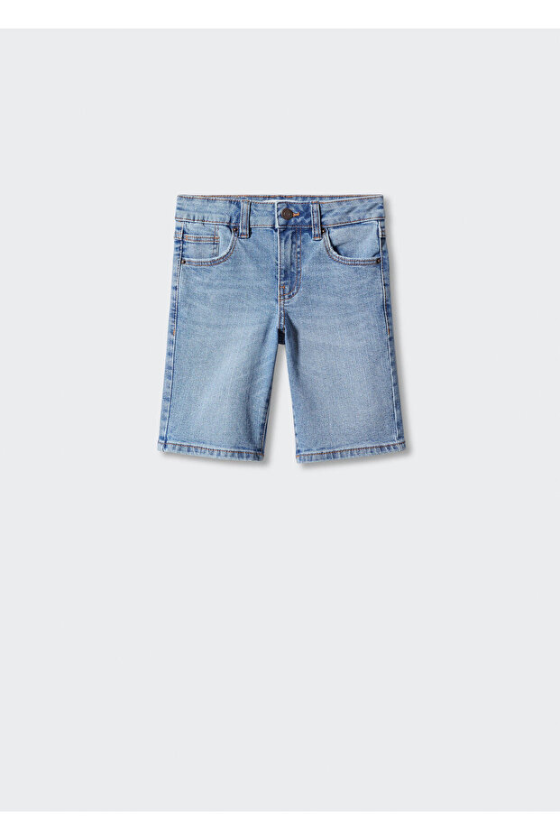 Pamuklu Denim Şort - 1