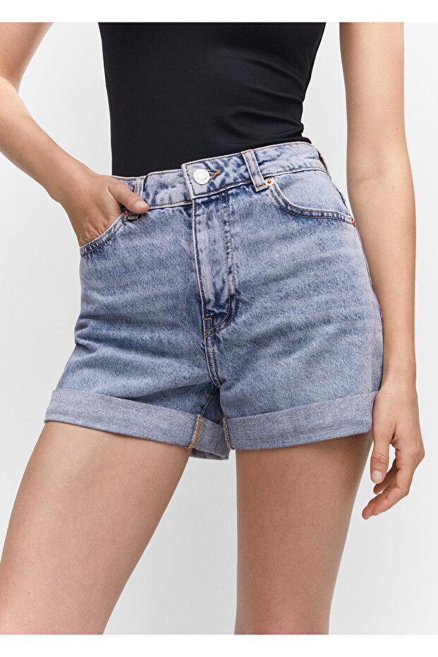Mom-fit Denim Şort - 2