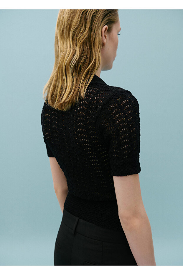 Schwarzer Damenpullover 67058651 - 7