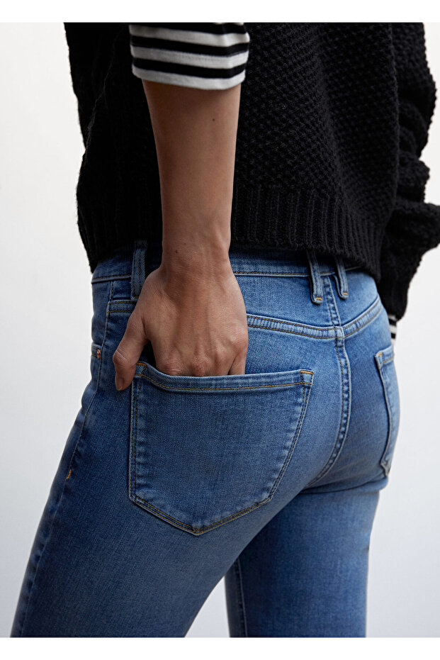 Kadın Mavi Pantolon 37340366 - 4