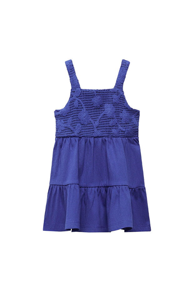 Fırfırlı işlemeli elbise - 2