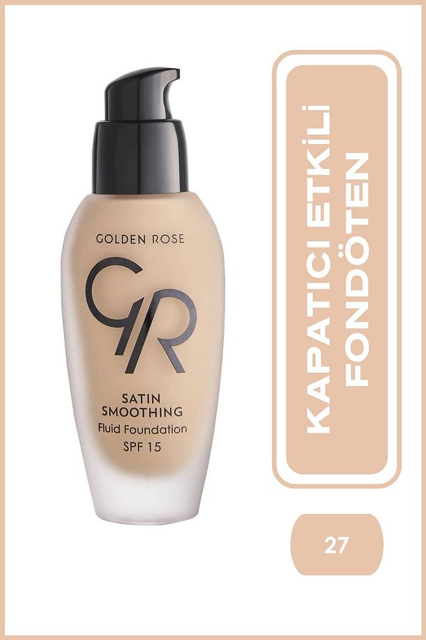 Satin Smoothing Fluid Foundation 27 Cool Sand Satin Bitişli Fondöten 34 ml - 1