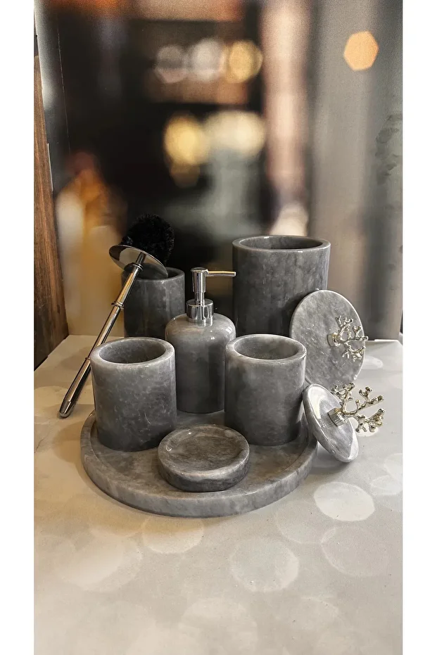 Mermer Banyo Seti 7’li-Momento Design - 2