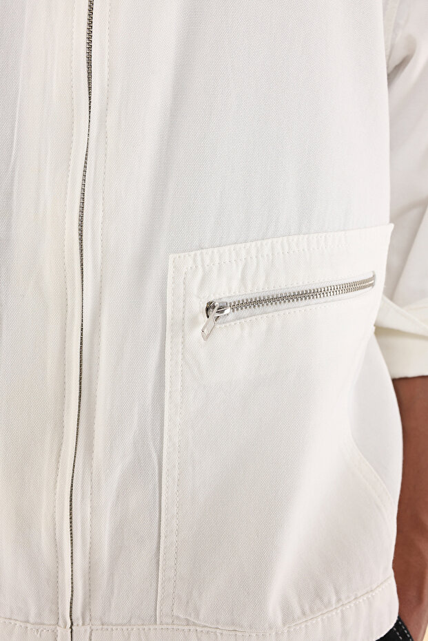 Unisex Regular fit Gabardin Mevsimlik Ceket TMNSS25CE00005 - 4