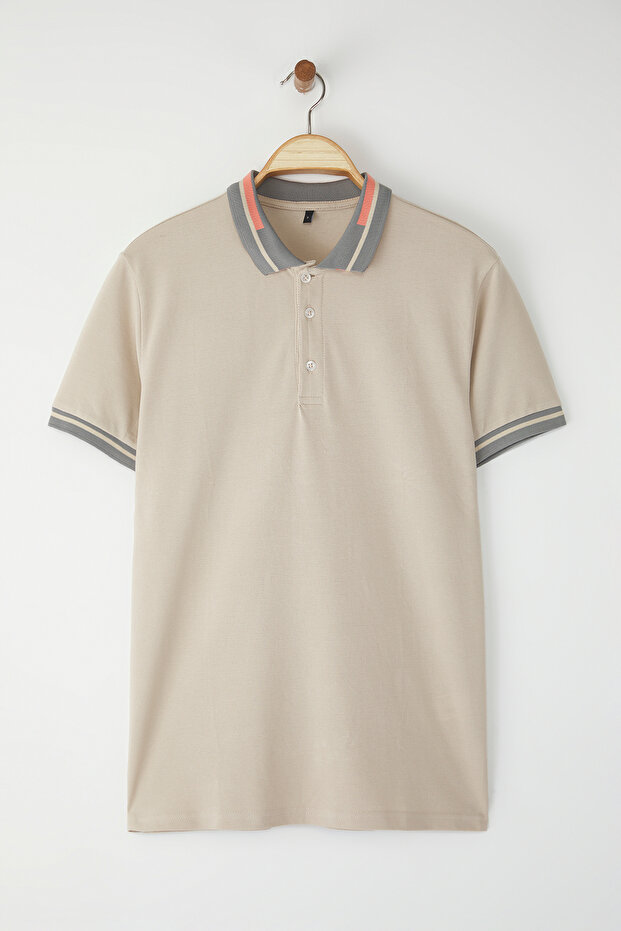 Taş Regular Polo Yaka Renk Bloklu Polo Yaka T-shirt TMNSS25PO00048 - 3