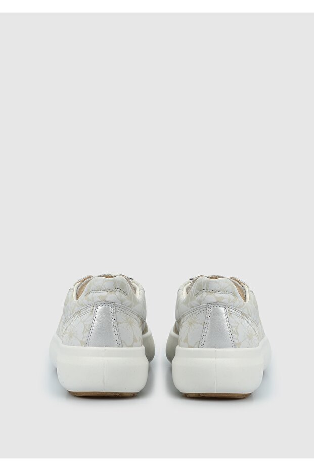 Beyaz Deri Kadın Sneaker - 4
