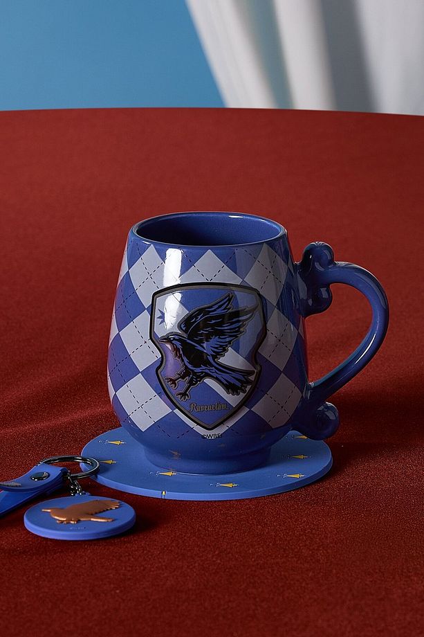 Harry Potter Lisanslı Seramik Kupa ve Bardak Altlığı Seti - Rawenclaw - 1
