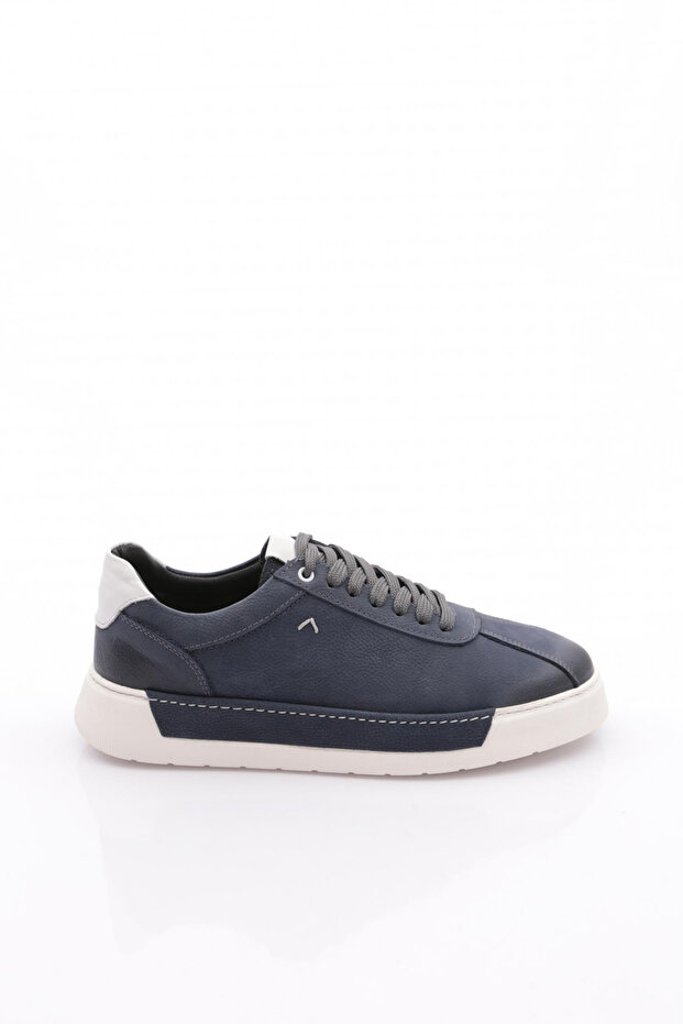 Men's Sneakers Shoes Genuine Leather Blue Nubuck 156931075