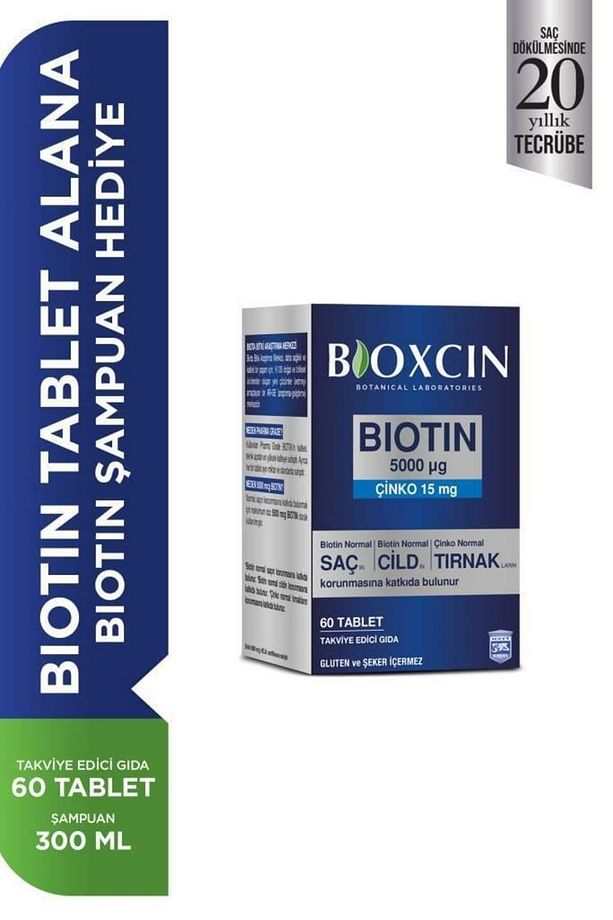 Biotin 5000 Mg 60 Tablet + Biotin Şampuan 300 Ml şampuan seti. - 4