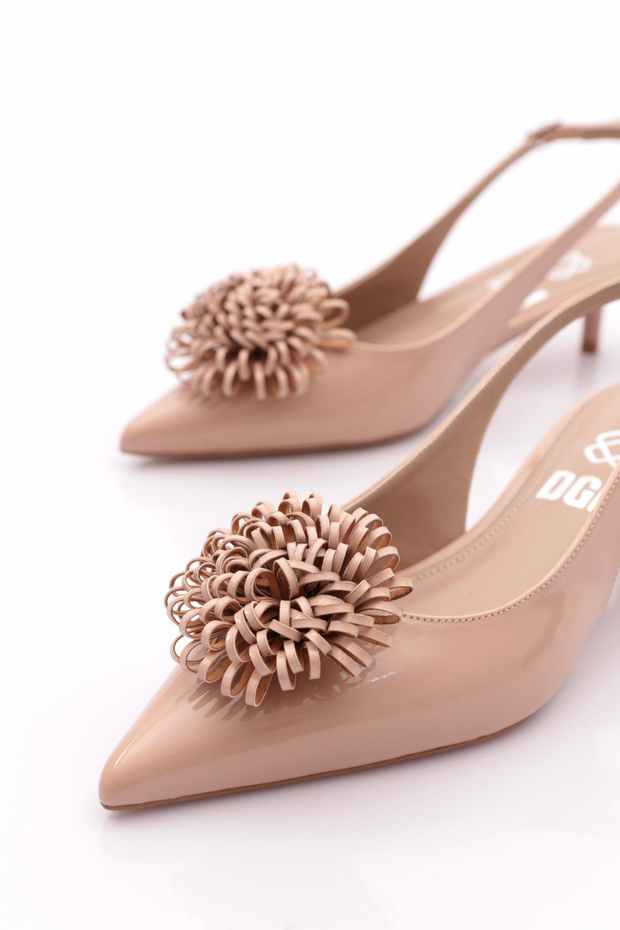 Kadın Topuklu Ayakkabı Bej Rugan 6431535 - 4