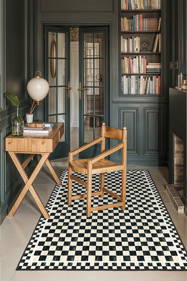 Mackenzie Modern Halı, Makinede Yıkanabilir Kaymaz Taban, İnce Salon Halısı, Mutfak Halısı ve Yolluk - 2