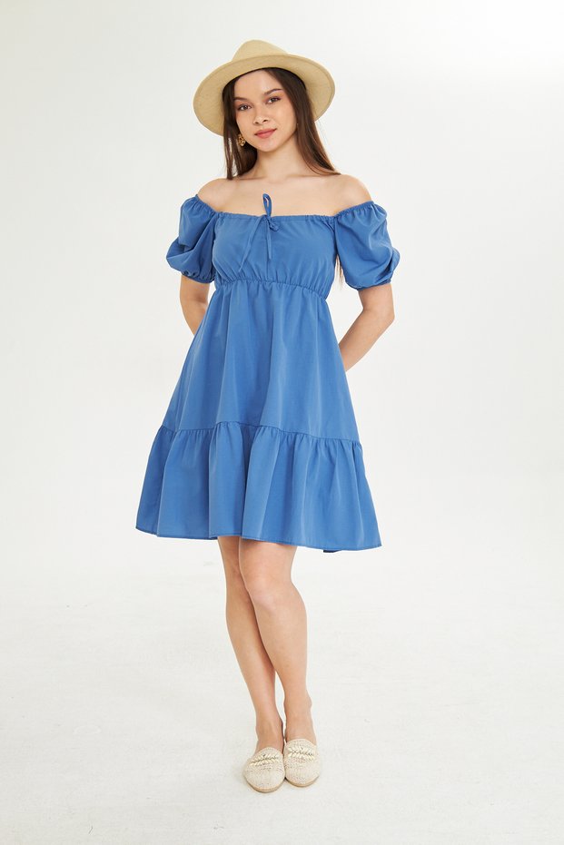 Φόρεμα με ελαστική μέση Ice Poplin