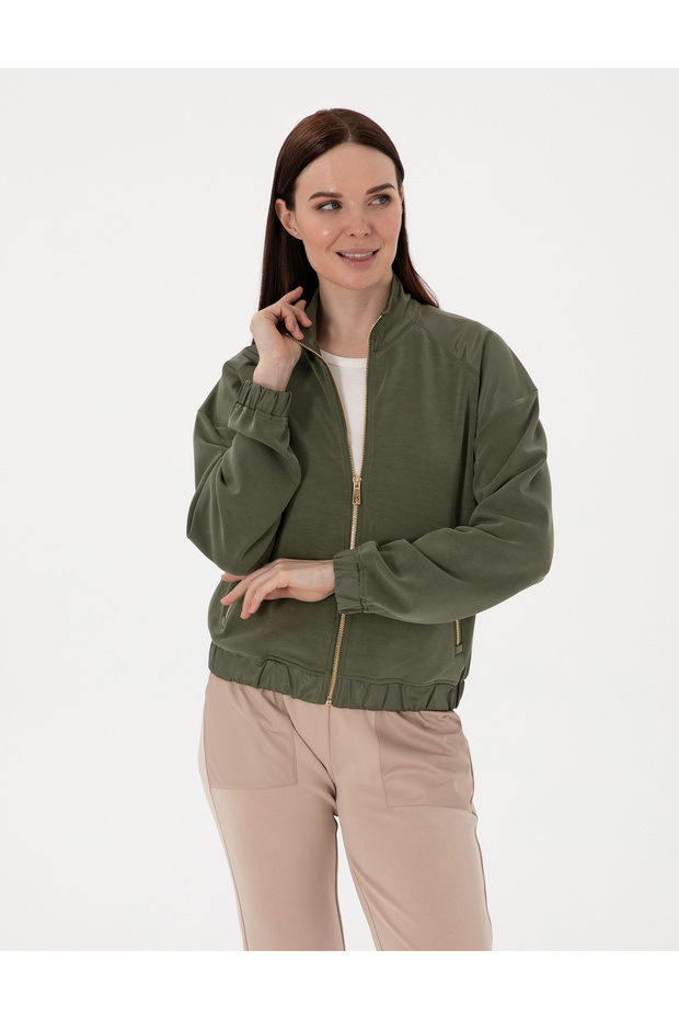 Khaki Comfort Fit Knitted Cardigan 50301345 -Vr027