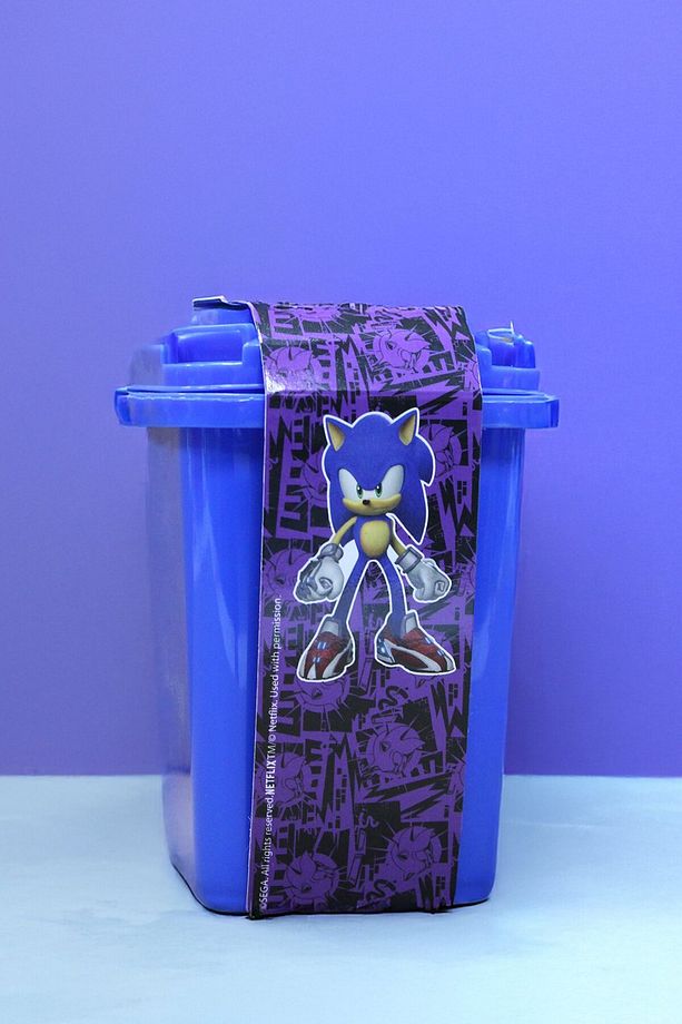 Sonic Prime Sürpriz Şeker Hediyeli Mini Çöp Kovası - 1