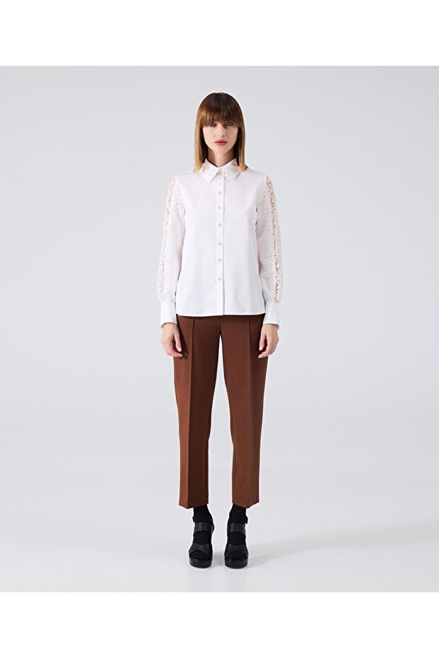 Dantel mix gömlek - 1