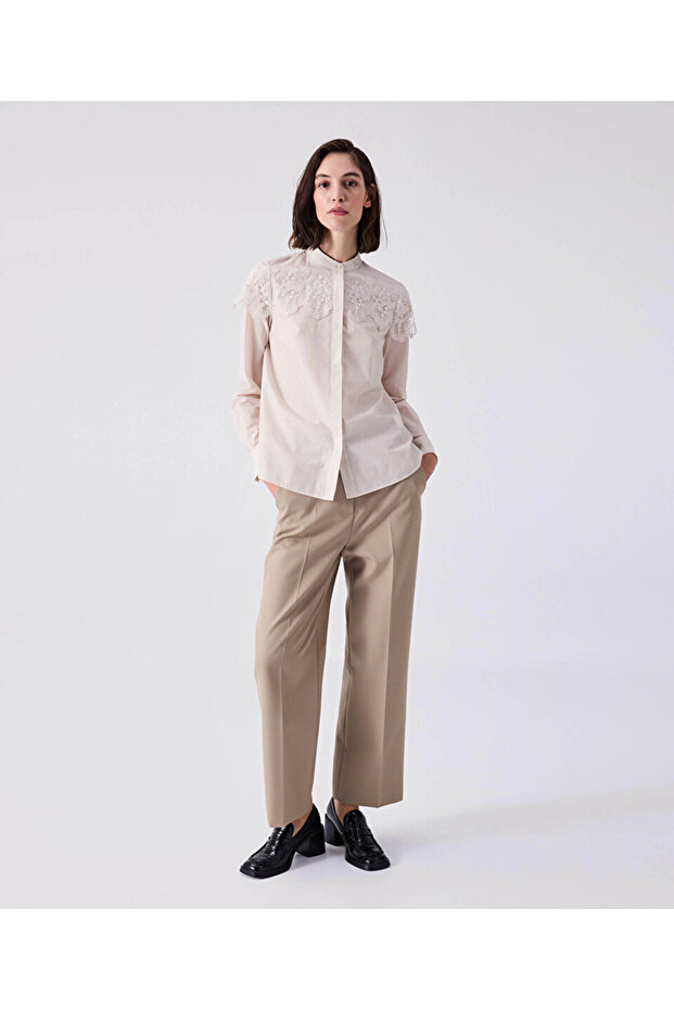 Dantel mix gömlek - 2