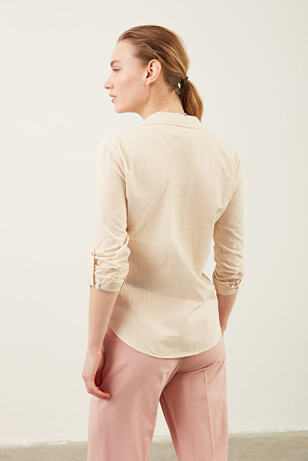 Gömlek Yaka Bluz - 5