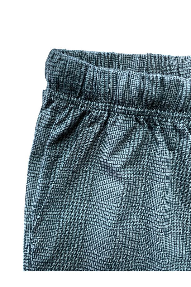 Erkek Antrasit Ekose %100 Pamuk Yüksek Kalite Rahat Pijama Altı - 3