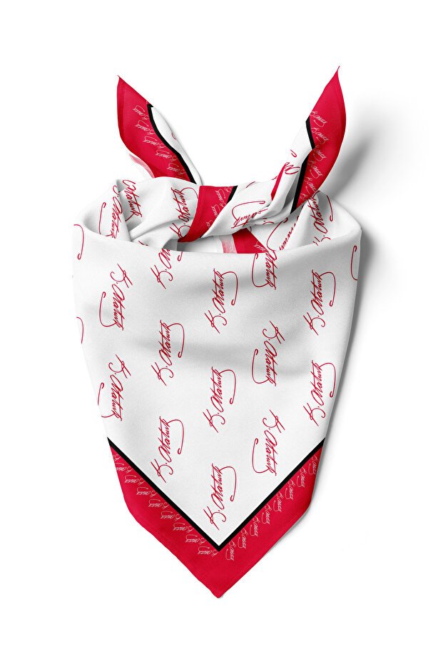 K.Ataturk Signature Pattern Bandana/Scarf