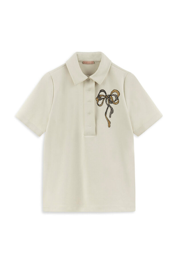 Fiyonk işlemeli tişört - 3