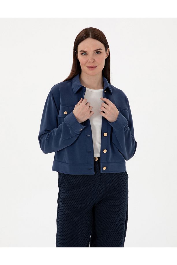 Lacivert Regular Fit Örme Hırka 50301510-VR033 - 1