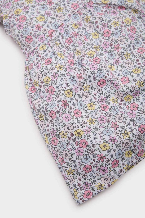 Kız Bebek Çiçek Desenli Kısa Kollu Yazlık Elbise A0136a525sm - 3