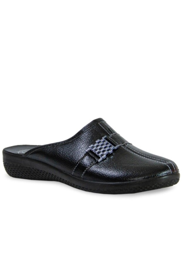 16185-25 Leather Anatomical Buckle Sabo Women's Slippers