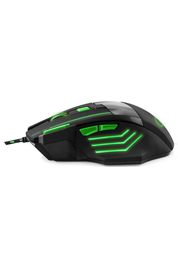 Mouse ESPERANZA Wolf (Negru/Verde) - 1