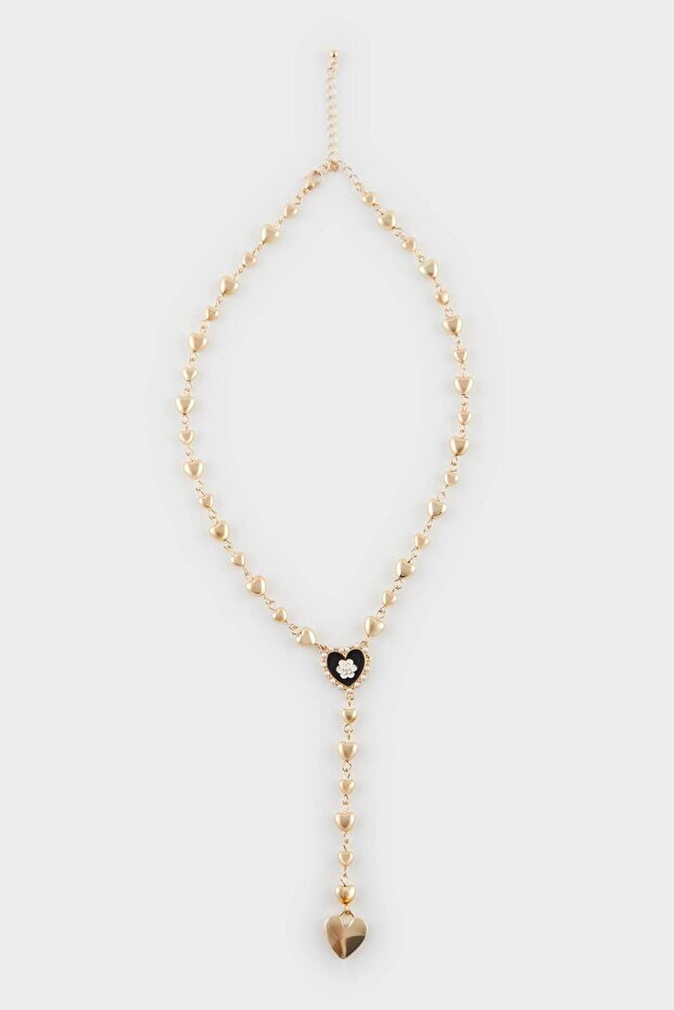 Women's Heart Gold Necklace E6469Axns