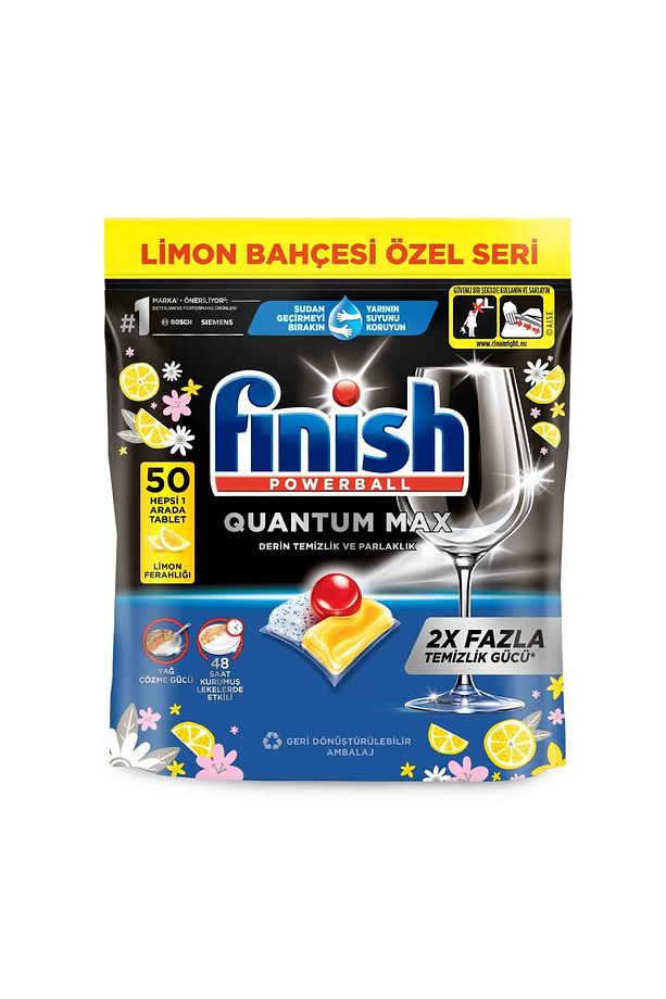 max powerball Bulaşık Makinesi Deterjanı Kapsül Tablet Limon 50 Adet - 1