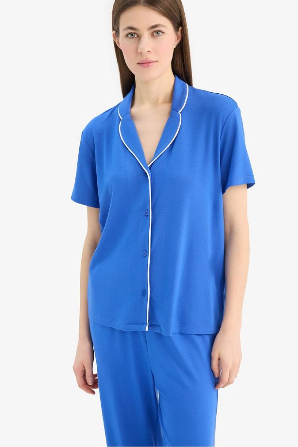 Pijama Takımı Kısa Kollu Üst Esnek Belli Uzun Alt-fall In Love E7622ax25sp - 3