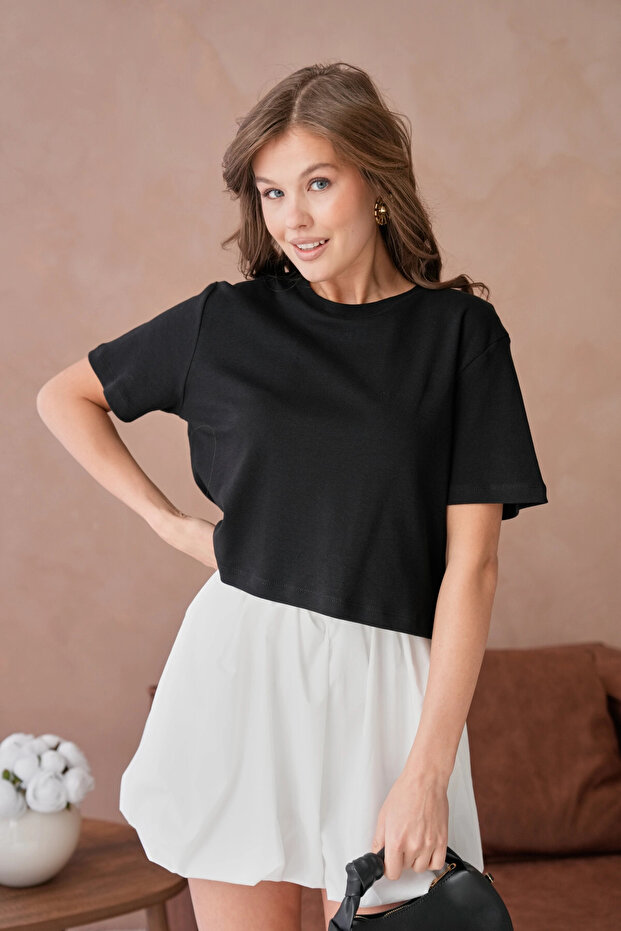 Μπλουζάκι Crew Neck Half Crop Basic - 5