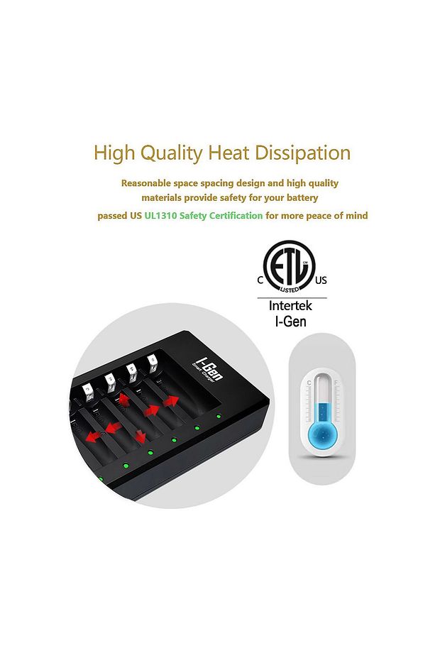 I-gen G879 8'li Pil Şarj Aleti 4 Adet Aa 2700 Mah 4 Adet Aaa 900 Mah Şarjlı Kalem Pilli Set - 5
