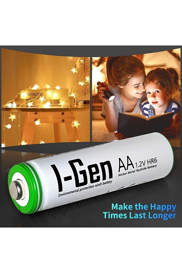 I-gen B138 2 Adet Aa 2700 Mah Şarj Edilebilir Kalem Pil 1.2v Ni-mh Şarjlı Pil - 3