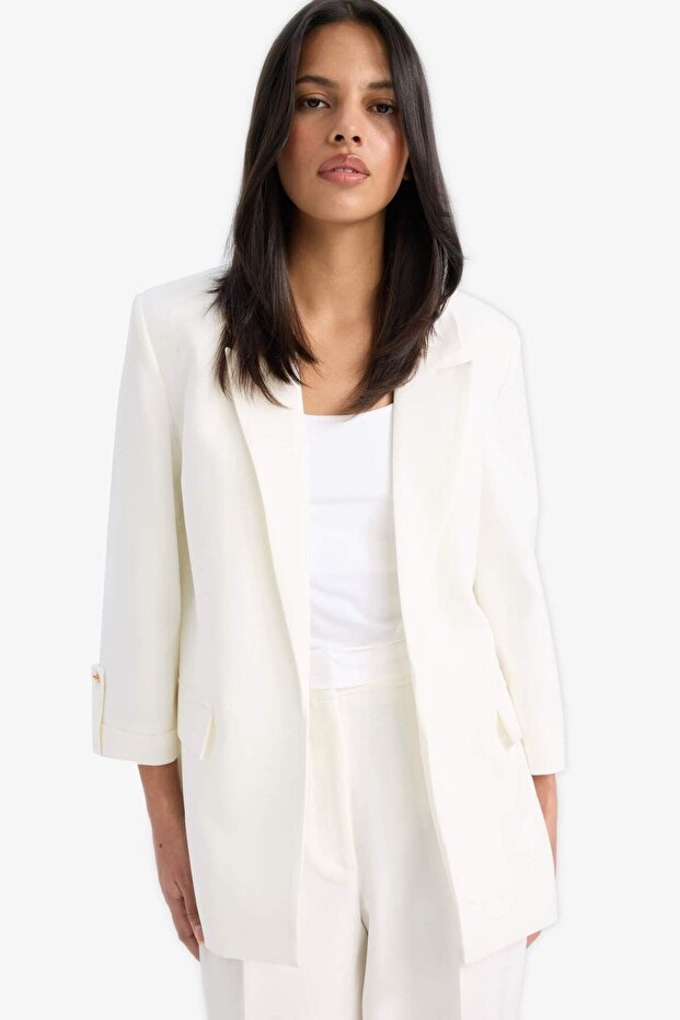 Regular Fit Kare Yaka Blazer Ceket F3694AX25SM - 1