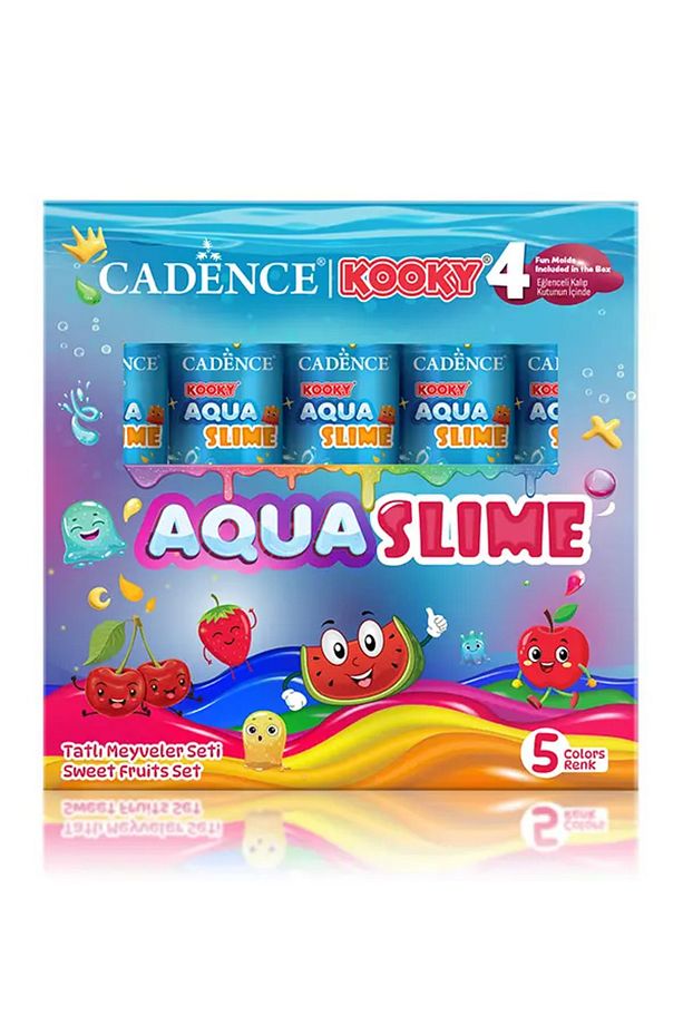 Aqua Slime - Kendin Yap Oyuncak Seti - Tatlı Meyveler Seti 5X90ML - 2